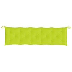 Coussin de banc de jardin vert brillant 180x50x7cm tissu oxford 