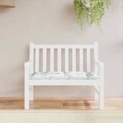 Coussin de banc de jardin motif de feuilles 100x50x7 cm 