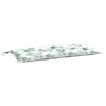 Coussin de banc de jardin motif de feuilles 100x50x7 cm 