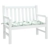 Coussin de banc de jardin motif de feuilles 100x50x7 cm 