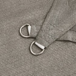 Voile d'ombrage 160 g/m² triangulaire gris clair 4x5x5 m PEHD 