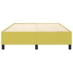 Cadre de lit sans matelas vert 140x200 cm tissu 