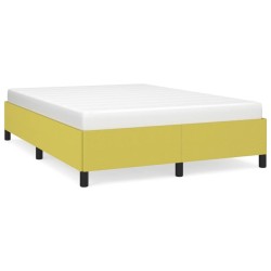 Cadre de lit sans matelas vert 140x200 cm tissu 