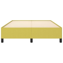 Cadre de lit sans matelas vert 140x200 cm tissu 