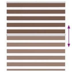 Store zèbre marron 135x100cm largeur du tissu 130,9cm polyester 