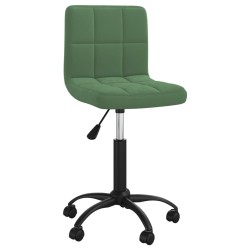 Chaise pivotante de salle à manger Vert foncé Velours 