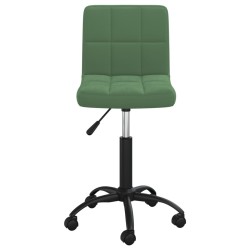 Chaise pivotante de salle à manger Vert foncé Velours 