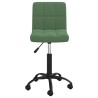Chaise pivotante de bureau Vert foncé Velours 