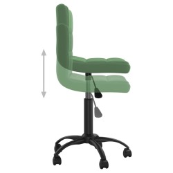 Chaise pivotante de bureau Vert foncé Velours 