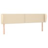 Tête de lit avec oreilles Crème 183x23x78/88 cm Tissu 
