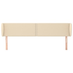 Tête de lit avec oreilles Crème 183x23x78/88 cm Tissu 