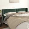 Tête de lit avec oreilles Vert foncé 203x16x78/88 cm Velours 