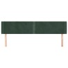 Tête de lit avec oreilles Vert foncé 203x16x78/88 cm Velours 