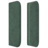 Tête de lit avec oreilles Vert foncé 203x16x78/88 cm Velours 