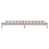 Cadre de lit sans matelas blanc bois massif 