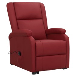 Fauteuil Rouge bordeaux Similicuir 
