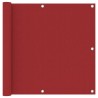Écran de balcon Rouge 90x300 cm Tissu Oxford 