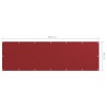 Écran de balcon Rouge 90x300 cm Tissu Oxford 