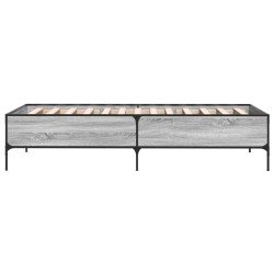 Cadre de lit sans matelas sonoma gris 75x190 cm 