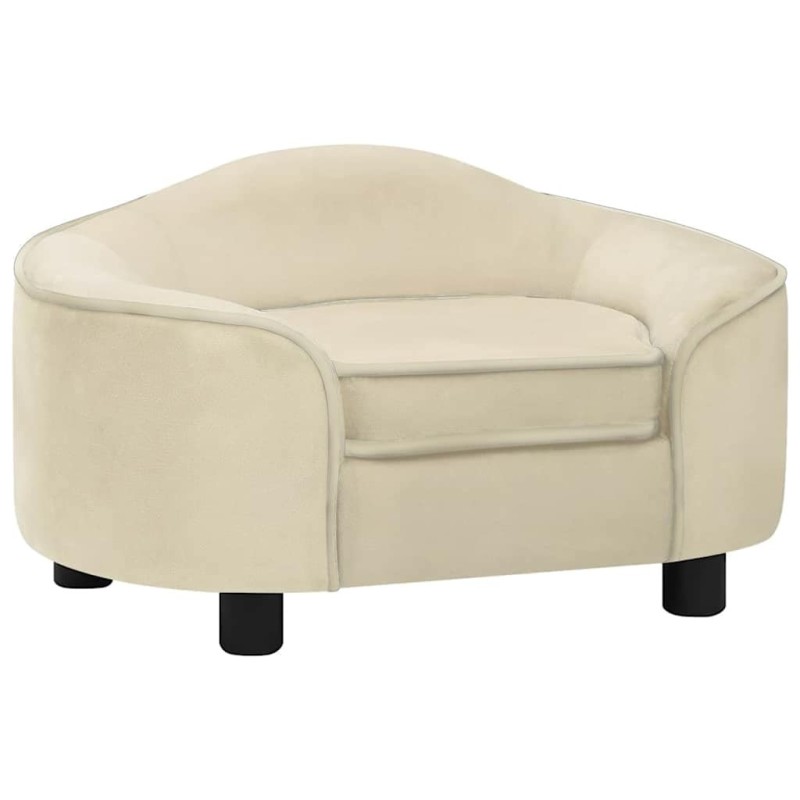 Canapé pour chien Crème 67x47x36 cm Peluche 