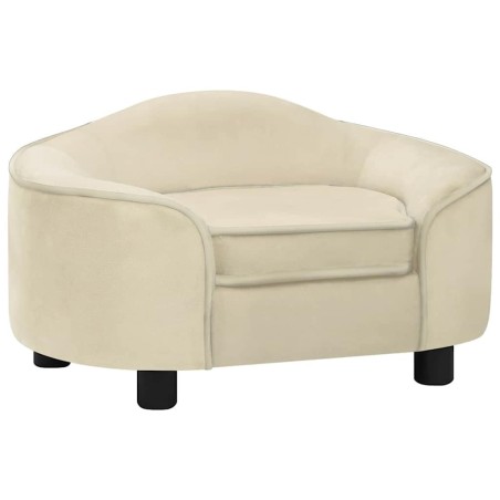Canapé pour chien Crème 67x47x36 cm Peluche 