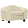 Canapé pour chien Crème 67x47x36 cm Peluche 