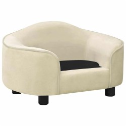 Canapé pour chien Crème 67x47x36 cm Peluche 