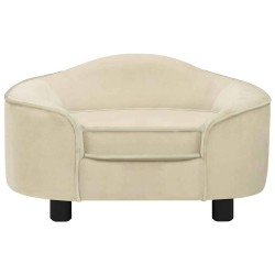Canapé pour chien Crème 67x47x36 cm Peluche 