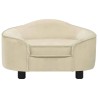 Canapé pour chien Crème 67x47x36 cm Peluche 