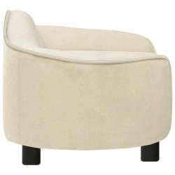Canapé pour chien Crème 67x47x36 cm Peluche 