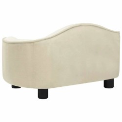 Canapé pour chien Crème 67x47x36 cm Peluche 