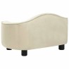 Canapé pour chien Crème 67x47x36 cm Peluche 