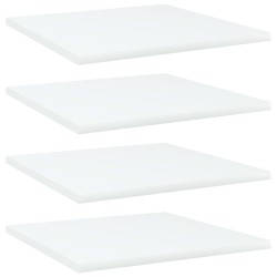 Panneaux de bibliothèque 4 pcs blanc bois d’ingénierie 