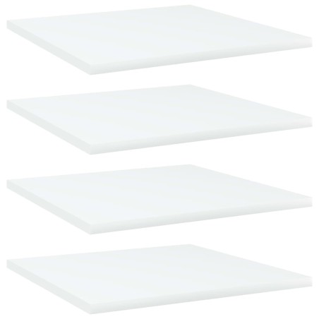 Panneaux de bibliothèque 4 pcs blanc bois d’ingénierie 