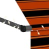 Auvent manuel rétractable avec LED 200 cm Orange et marron 
