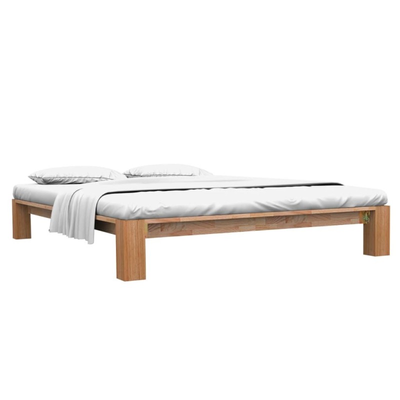 Cadre de lit sans matelas bois de chêne massif 160x200 cm Cadre de lit sans matelas bois de chêne massif 160x200 cm