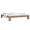 Cadre de lit sans matelas bois de chêne massif 160x200 cm 