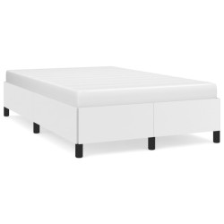 Cadre de lit sans matelas blanc 120x190 cm similicuir 