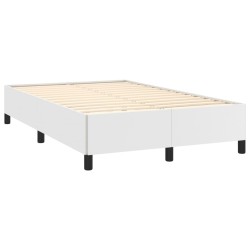 Cadre de lit sans matelas blanc 120x190 cm similicuir 