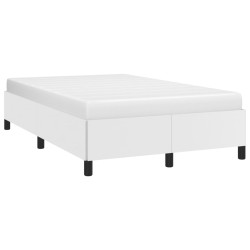 Cadre de lit sans matelas blanc 120x190 cm similicuir 