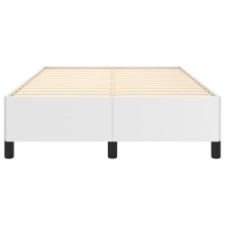 Cadre de lit sans matelas blanc 120x190 cm similicuir 