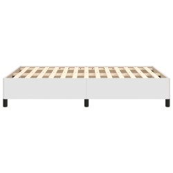 Cadre de lit sans matelas blanc 120x190 cm similicuir 