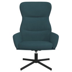 Chaise de relaxation Bleu Velours 