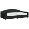 Lit de jour avec matelas noir 100x200 cm tissu 