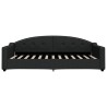 Lit de jour avec matelas noir 100x200 cm tissu 