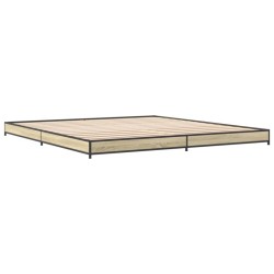 Cadre de lit sans matelas chêne sonoma 200x200 cm 