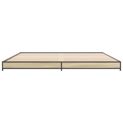 Cadre de lit sans matelas chêne sonoma 200x200 cm 