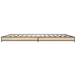 Cadre de lit sans matelas chêne sonoma 200x200 cm 