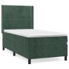 Sommier à lattes de lit avec matelas Vert foncé 90x200 cm 