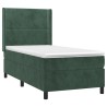 Sommier à lattes de lit avec matelas Vert foncé 90x200 cm 